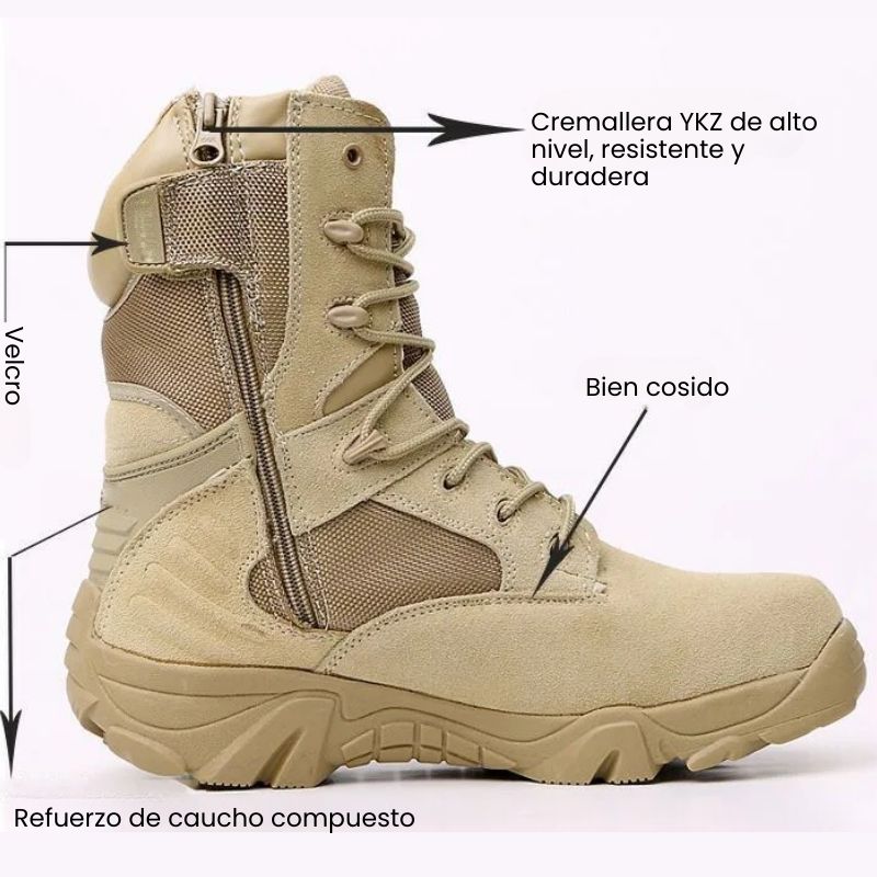 Botas Tacticas Militar de Alta Costura Para El Invierno - Caña Alta y Baja