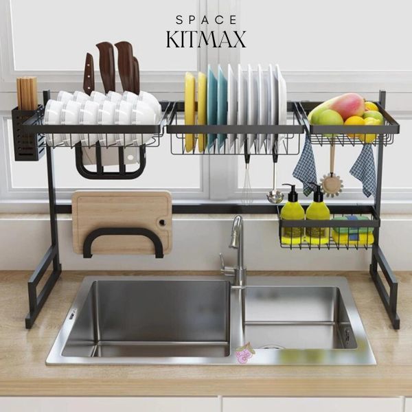 KitSpaceMax™️ - Estante organizador y escurridor de cocina - Dolshe 