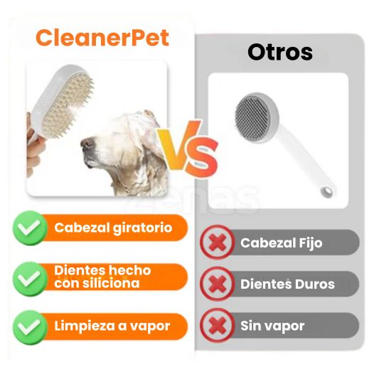 CleanerPet® - Cepillo a vapor para mascotas 3 en 1