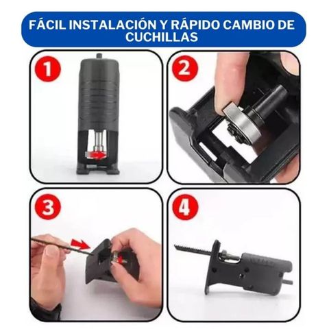 Adaptador de sierra electrico para taladro + 3 hojas alemanas de regalo 🎁