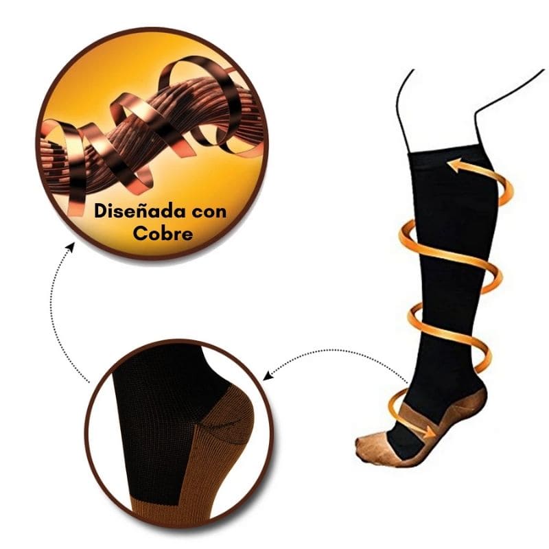 Kinoki™️- Medias de Compresion de Cobre Para El Dolor de Pie Unisex - Dolshe 