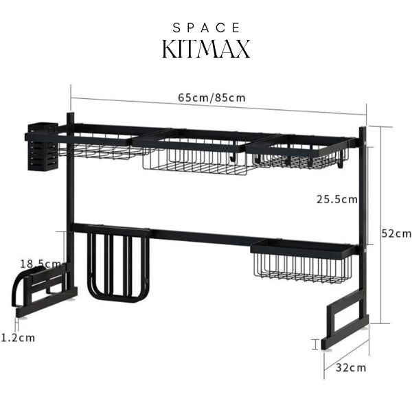 KitSpaceMax™️ - Estante organizador y escurridor de cocina - Dolshe 