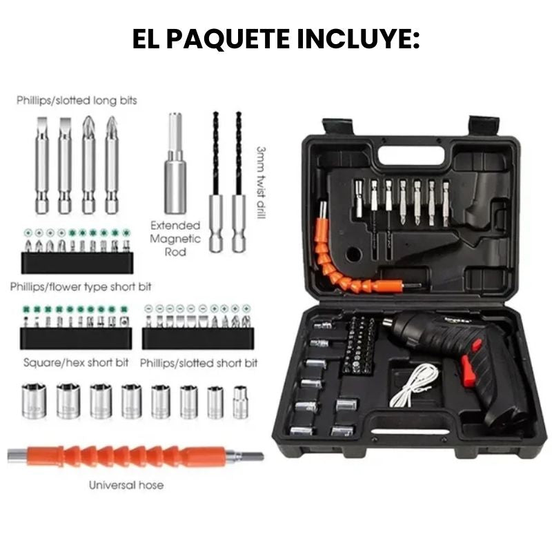 Electric Screwdriver™ - Destornillador inalambrico portatil + Set 42 piezas Phillips