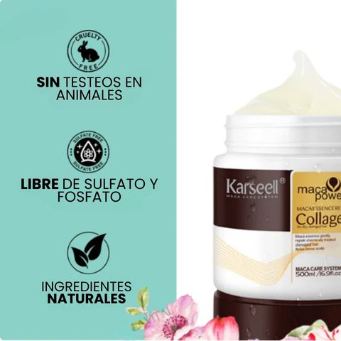 Karseell® Mascarilla Capilar de Colágeno 250 gm - Hidratación y Suavidad Profunda Para El Cabello