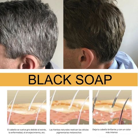 BlackSoap® - Jabón capilar anti canas original