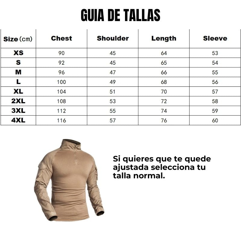 Polera Tactica Militar Ultra Resistente e Impermeable