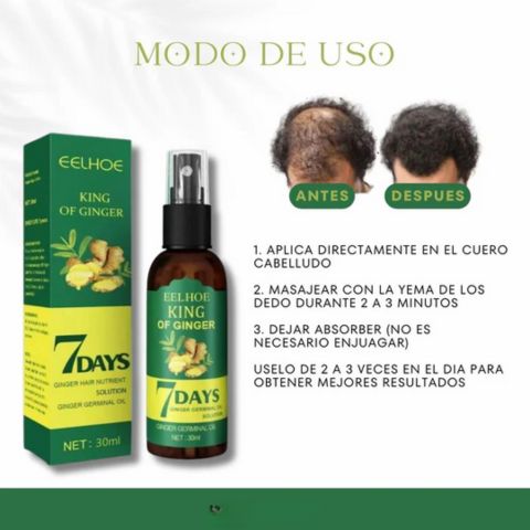 Aceite en Spray 7Days Para El Crecimiento Capilar