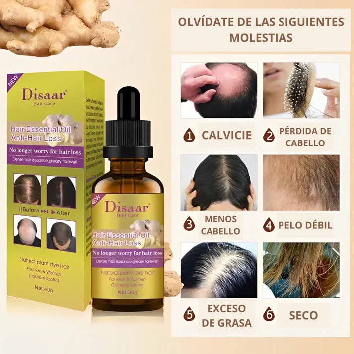 Aceite de Cabello Disaar Hair Care - Tratamiento anti caida y crecimiento capilar